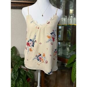 Socialite floral lace trim cami